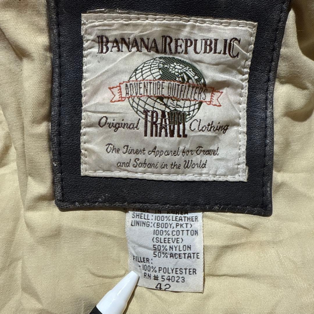 80s バナナリパブリック カウレザー A2 ジャケット 本革 牛革 バナリパ