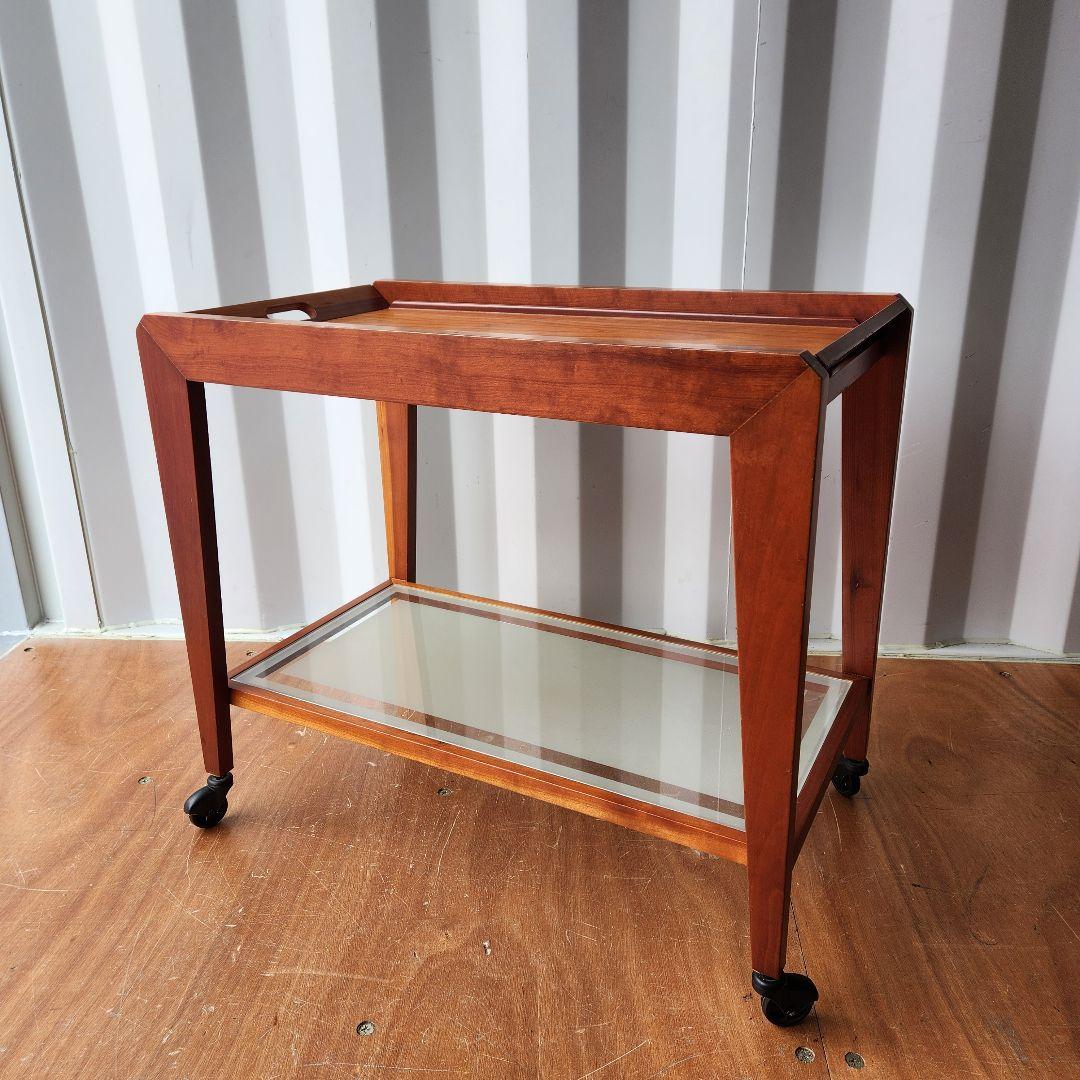 ヴィンテージ　天然木 サービスワゴン キッチンワゴン トロリーワゴン