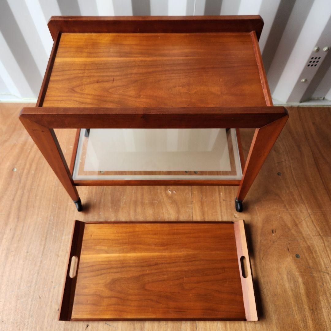 ヴィンテージ　天然木 サービスワゴン キッチンワゴン トロリーワゴン