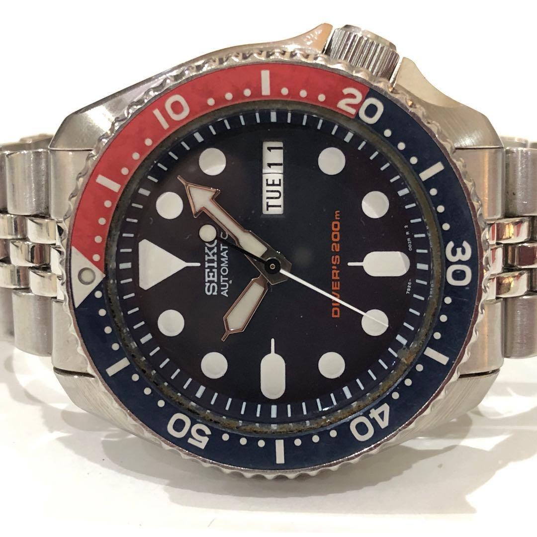 セイコー ダイバー ネイビーボーイ SKX009 メンズ　自動巻き腕時計
