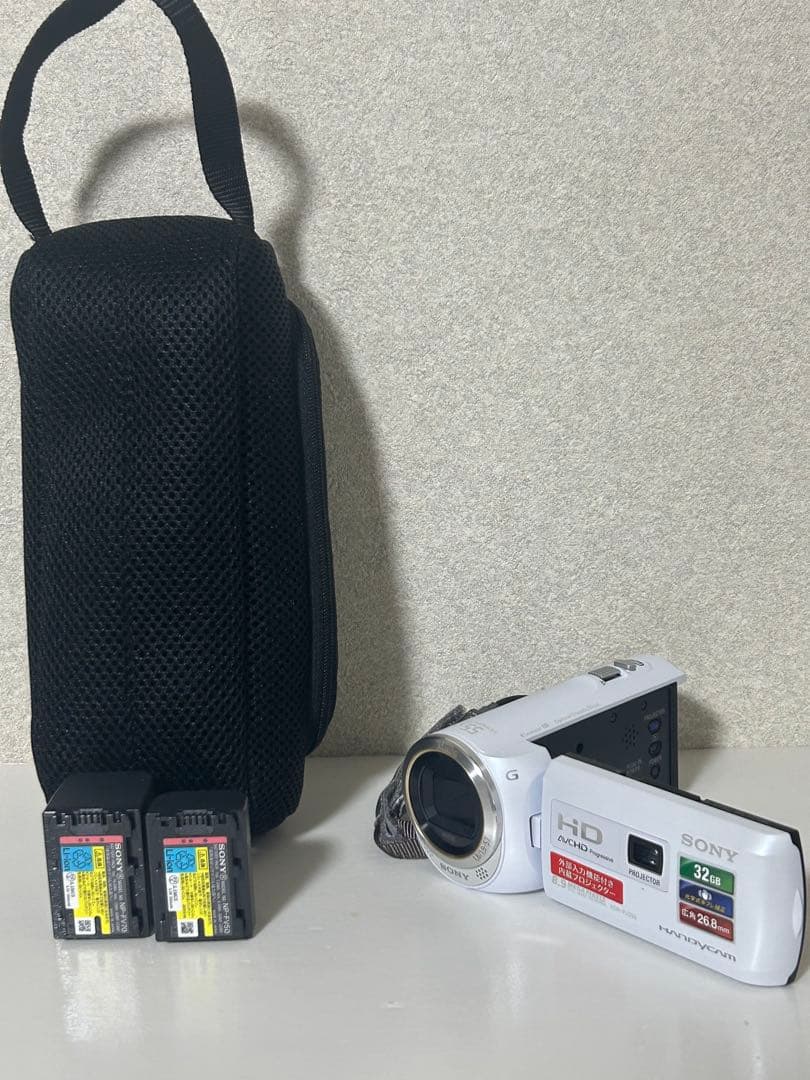 ソニービデオカメラ　ハンデイカムHDR-PJ390 ホワイト動作品