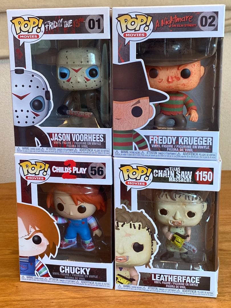 ホラー映画 怪人 フィギュア 4点セット ファンコポップ フレディ ジェイソン