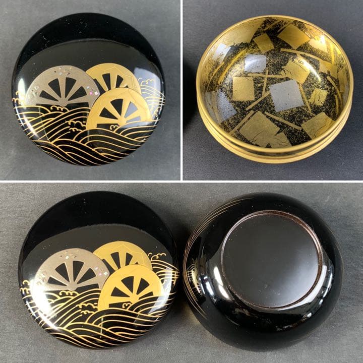 D118 送料無料　平棗　車流　祥鳳　茶道具　茶室　蒔絵