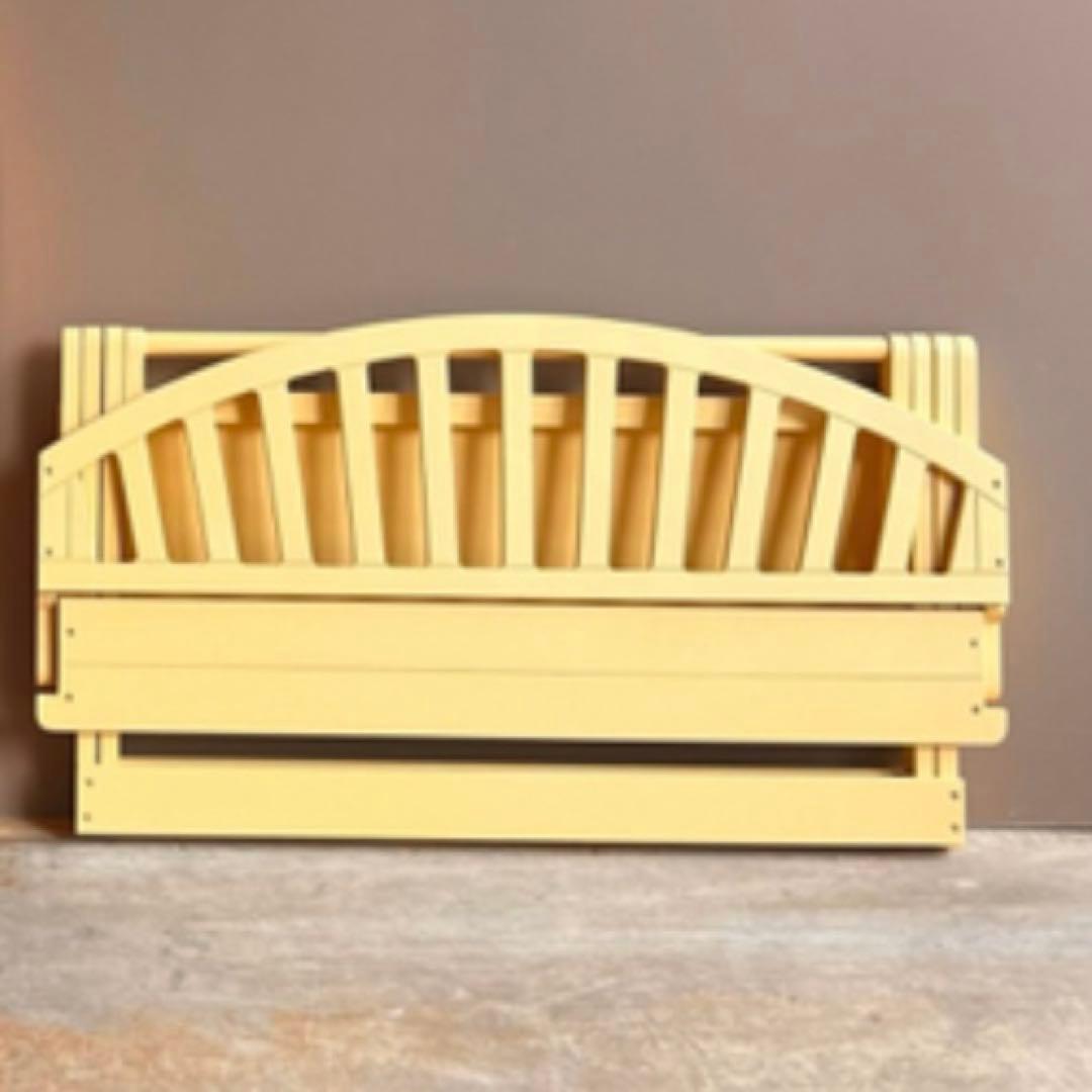 ペット・人形　撮影用折りたたみ木製ベンチ