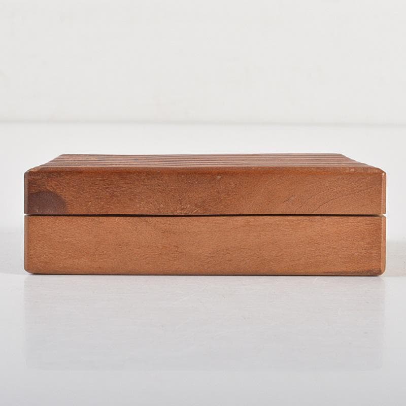 茶道具　内黒漆　桑　香合　時代箱　V　R6889