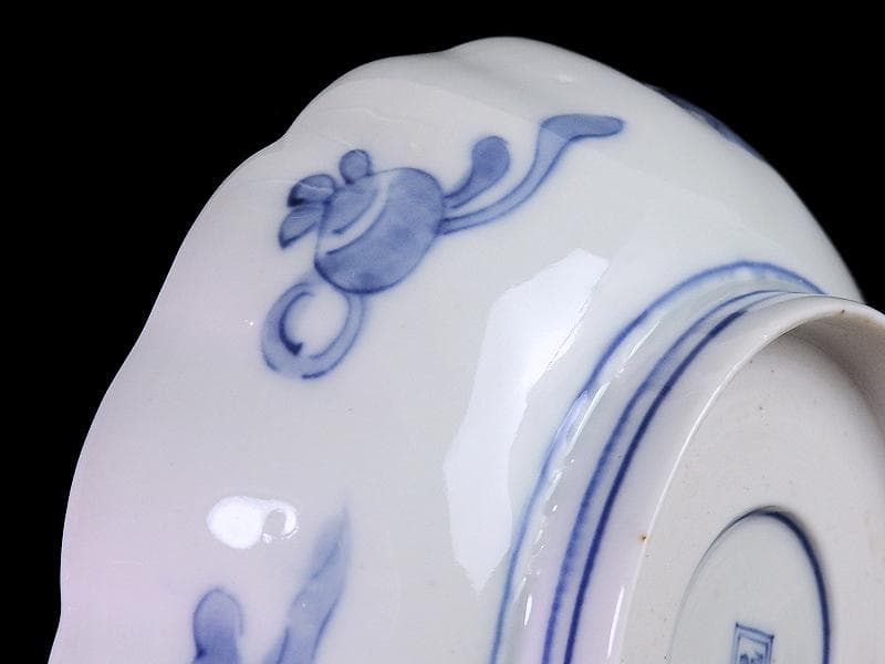 古伊万里　金襴手　松竹に牡丹の図　膾皿 ２客　E939AS-CQr