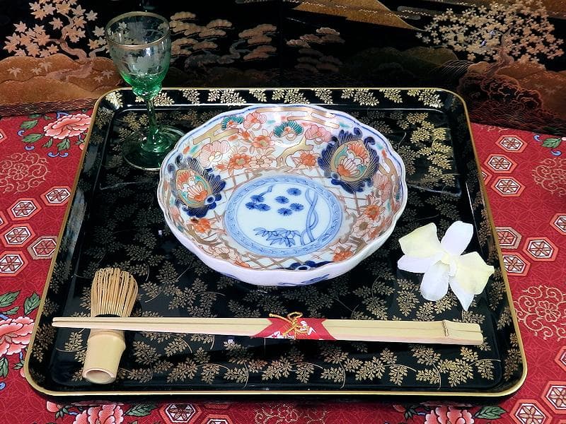 古伊万里　金襴手　松竹に牡丹の図　膾皿 ２客　E939AS-CQr