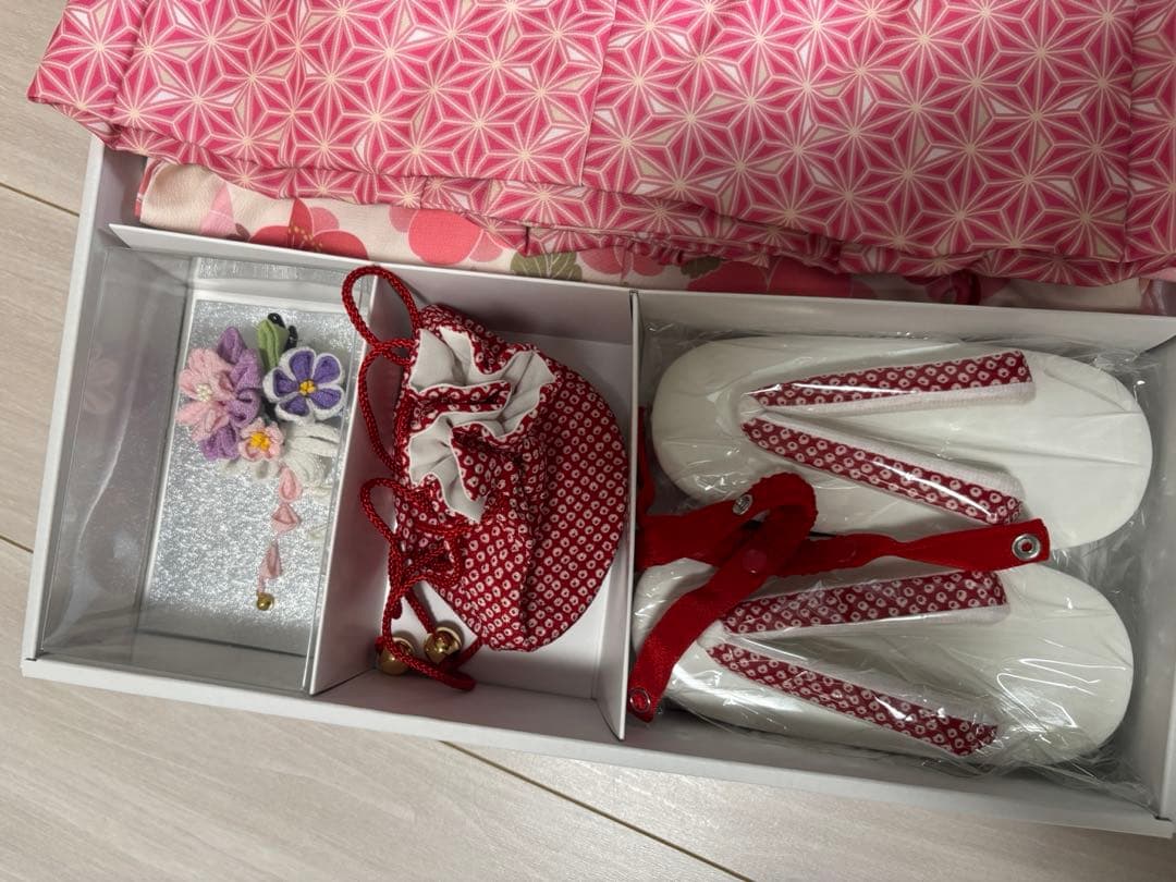 KAGURA 式部浪漫✳︎子供用着物 花柄 ピンク系　3歳