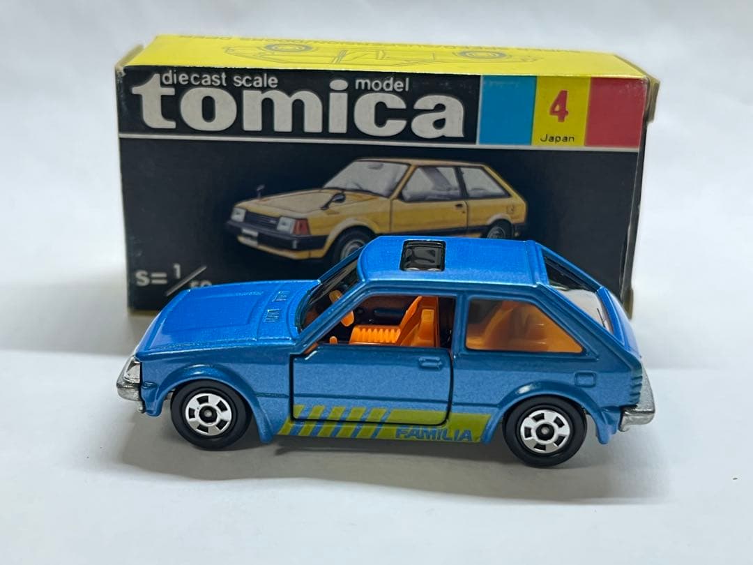 トミカ 黒箱 マツダ ファミリア 「バケーションセット」 日本製 当時物 美品