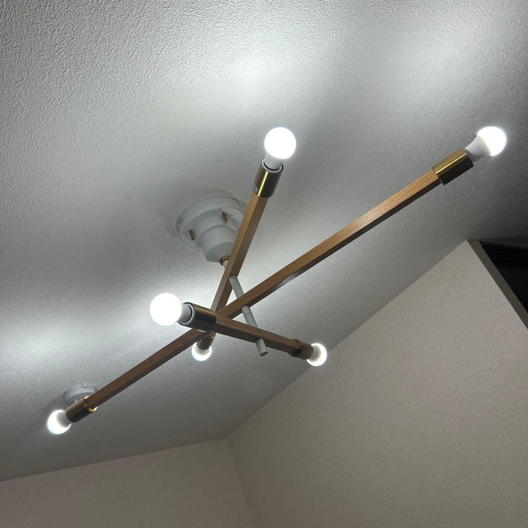 【LED電球付き】アストルバウムシーリングライト木製✖︎ホワイト