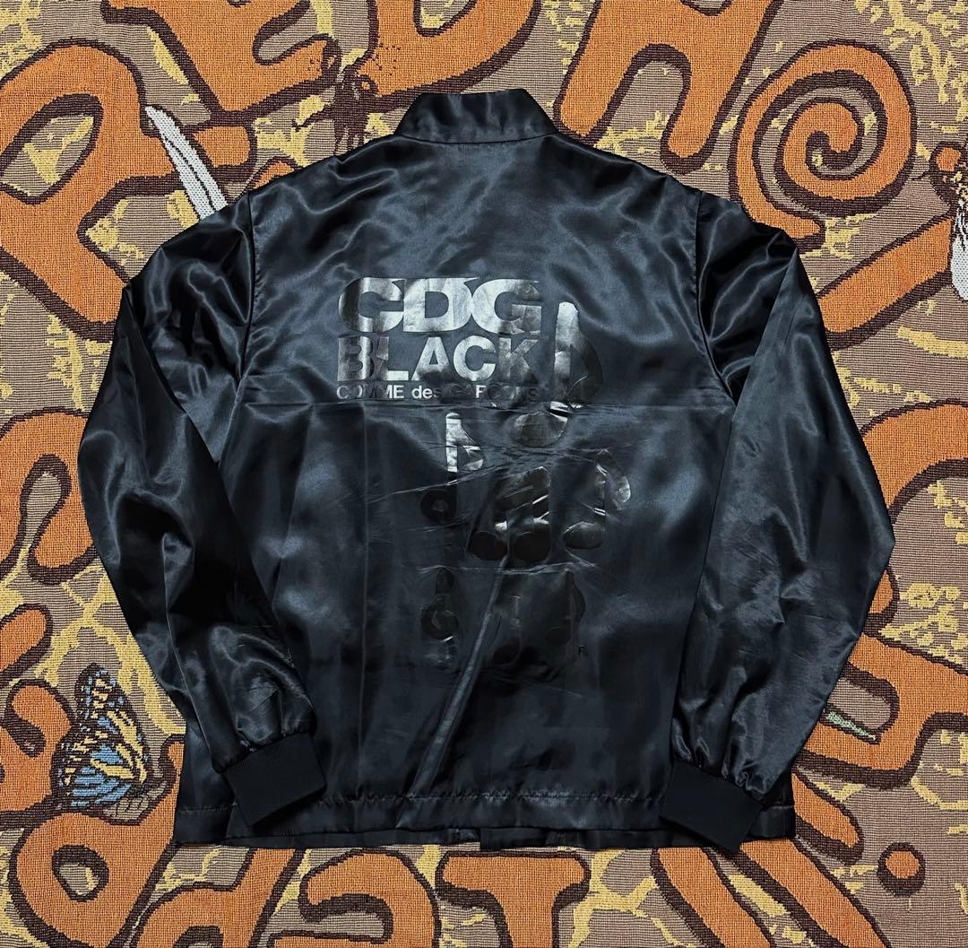 《極美品》ブラック コムデギャルソン サテン チャイナジャケット XL 17ss