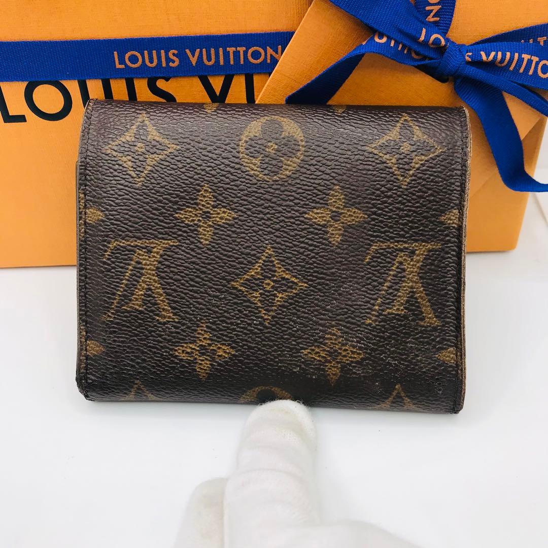 ルイヴィトン✨ポルトフォイユ ヴィクトリーヌ ローズバレリーヌ 三つ折り財布 茶