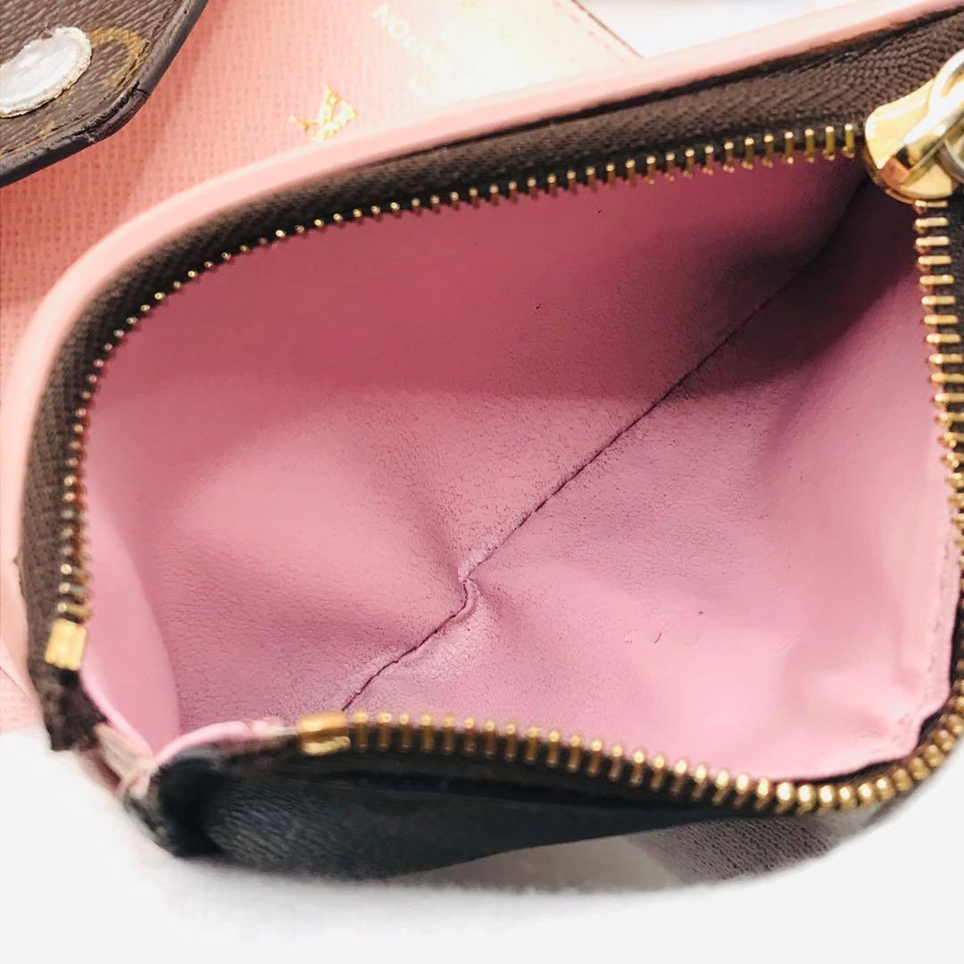 ルイヴィトン✨ポルトフォイユ ヴィクトリーヌ ローズバレリーヌ 三つ折り財布 茶