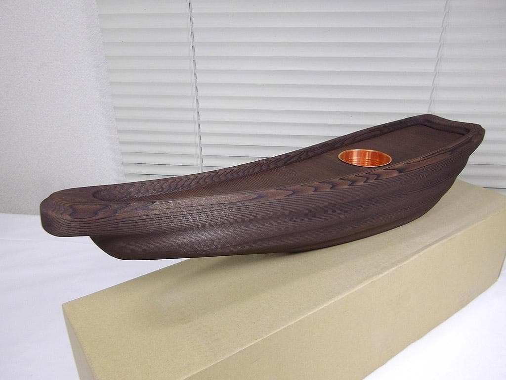 池坊 焼杉 泊船 泊舟　華道具 花器 花入れ