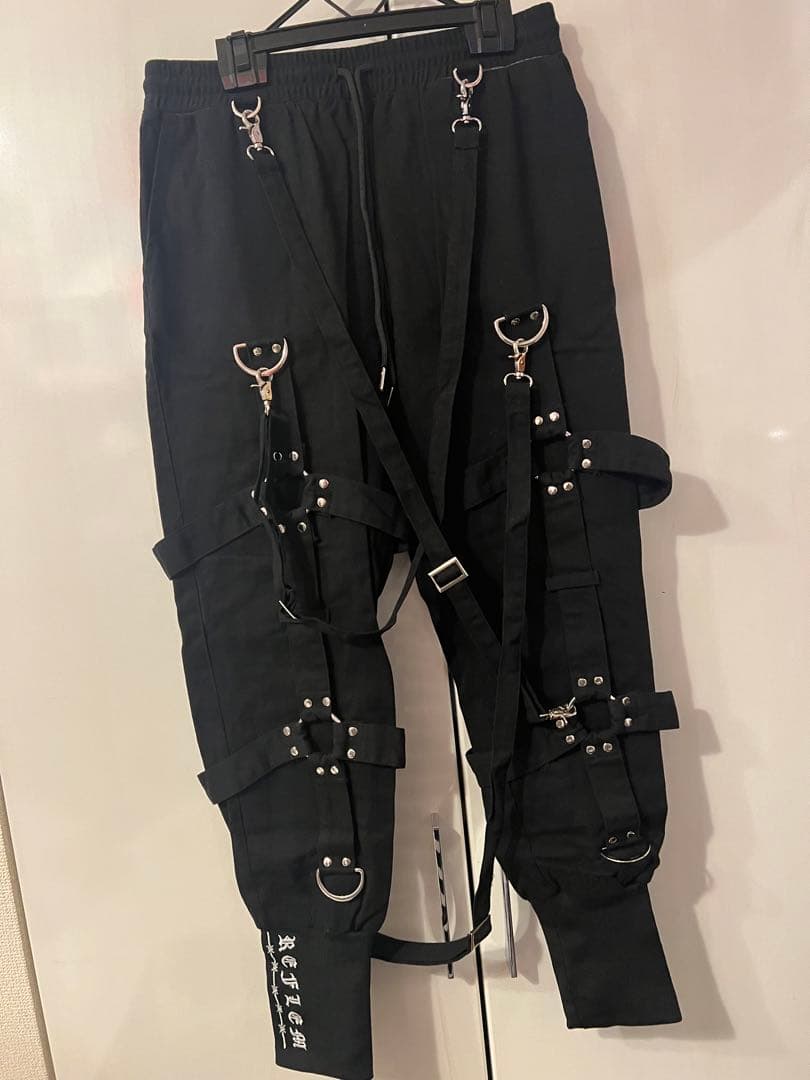 『REFLEM/レフレム』ボンテージカーゴパンツ　Black