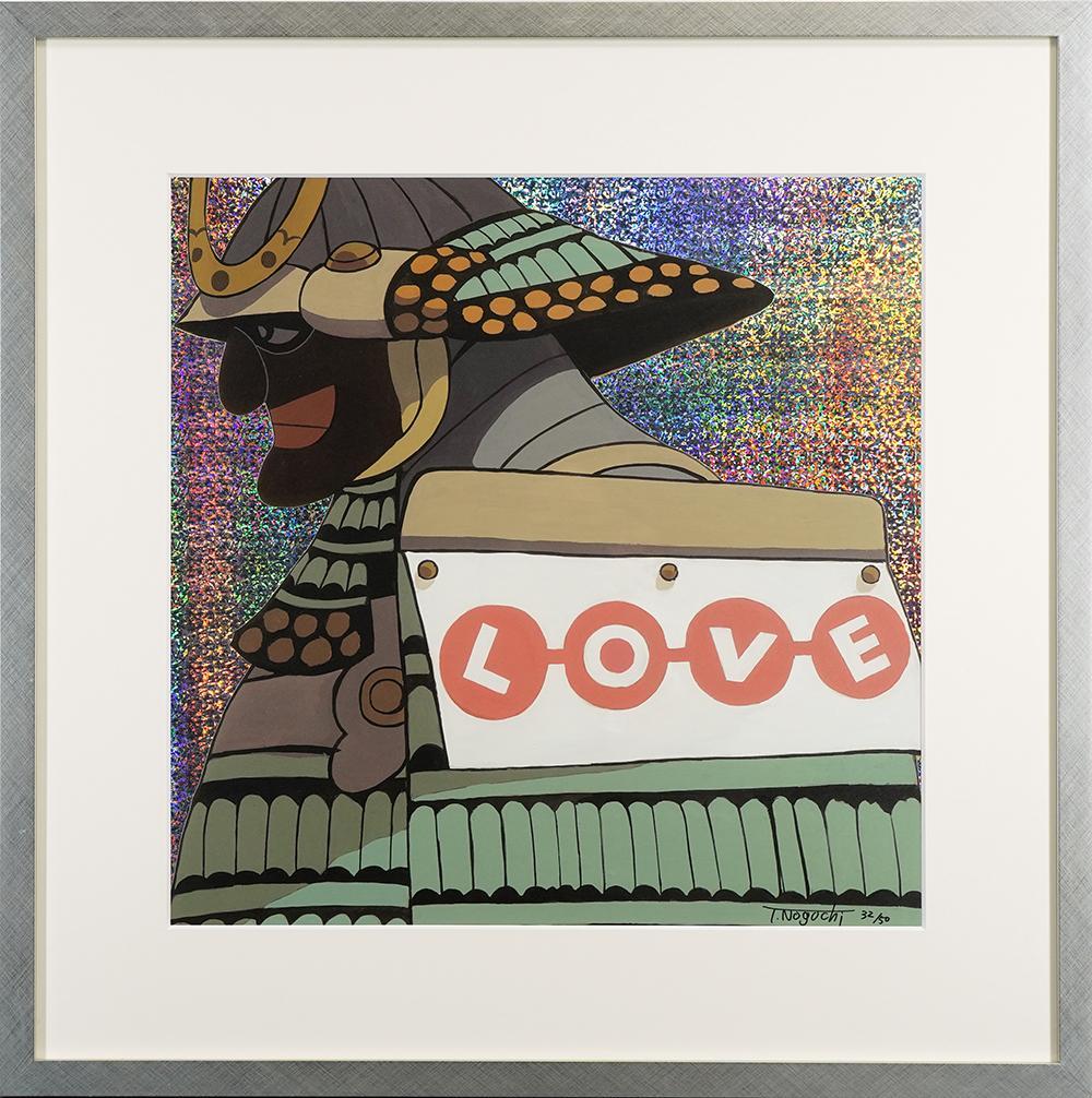 野口哲哉「Love-Green」ミクストメディア版画 2021年