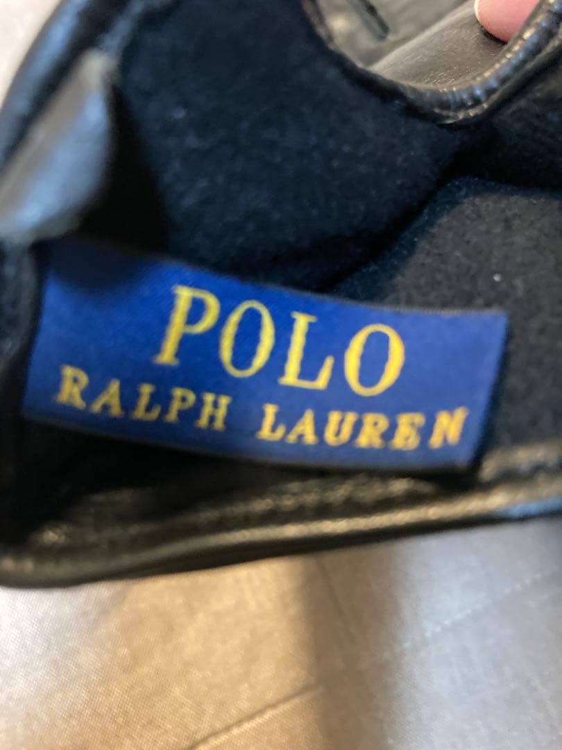 【新品未使用】Polo by Ralph Lauren ブラックレザー手袋