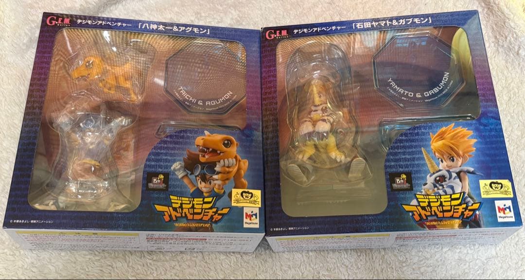 初回限定版 ガブモン＆石田ヤマト、アグモン＆八神太一 G.E.M.　フィギュア