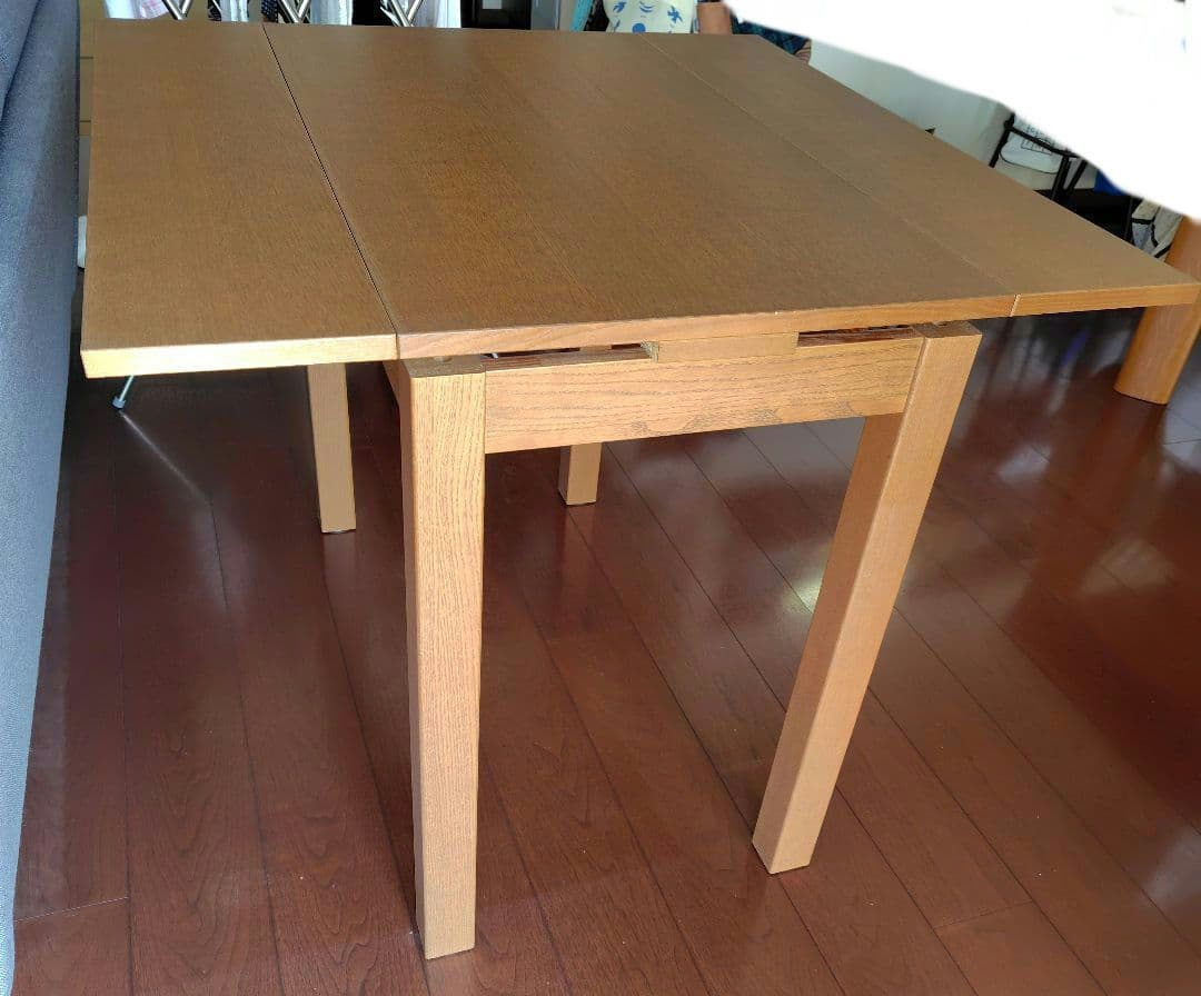 a☆折りたたみ式 テーブル送料込90✕90(50)✕74イケア