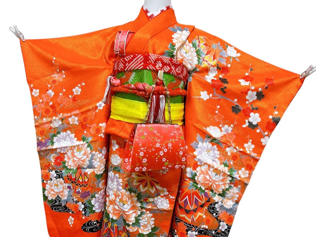 お買い得品♡七五三　7歳　女の子　フルセット　一式　朱色