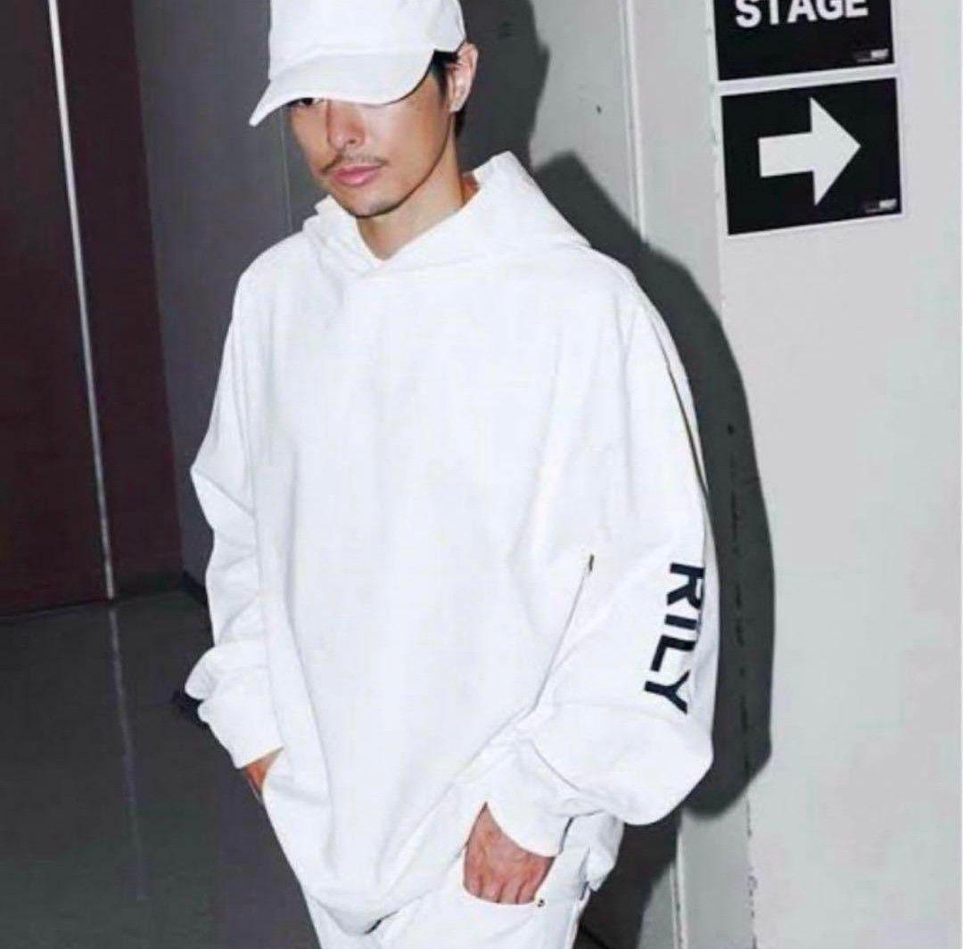 RILY　コーデュロイパーカー　白　サイズL