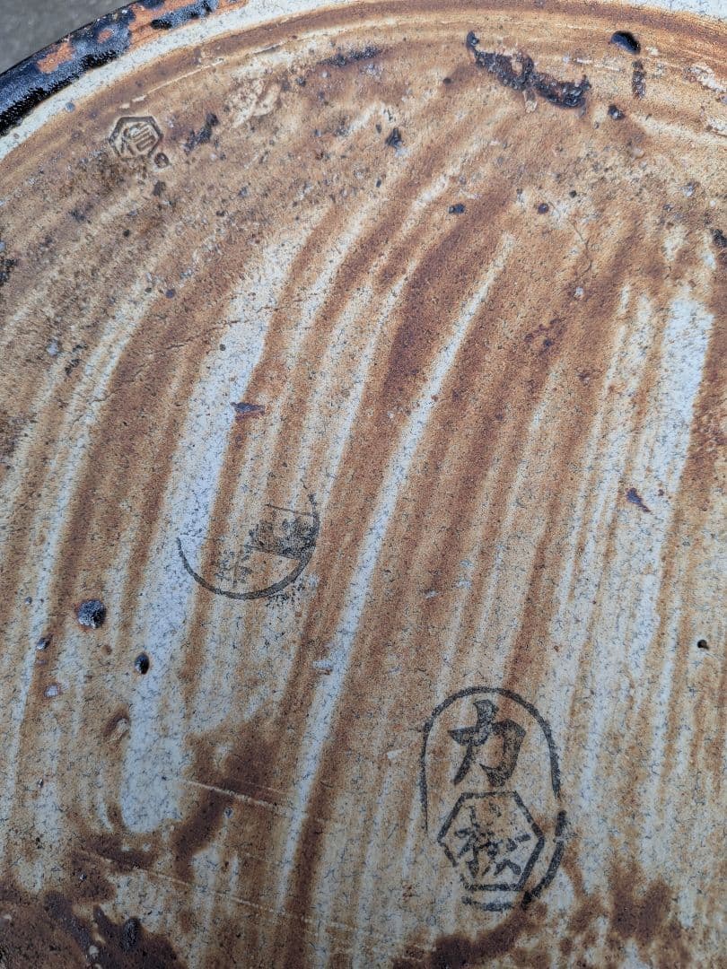 大型火鉢　青い八角形の火鉢★陶器製 直径59・内寸40.5・高さ36