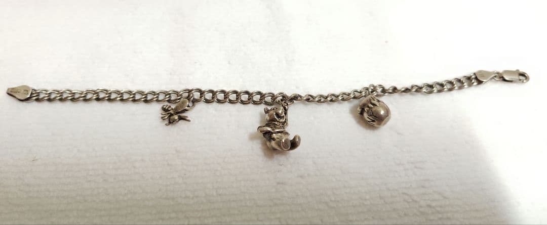 DISNEY　くまのプーさん　ブレスレット　925 ITALY　レア
