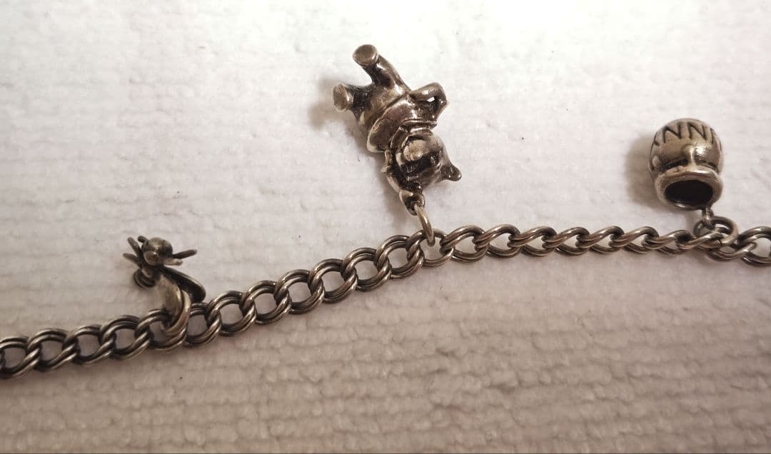 DISNEY　くまのプーさん　ブレスレット　925 ITALY　レア