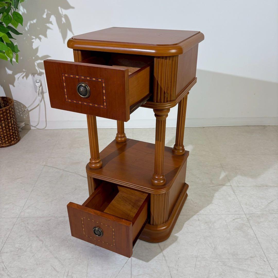 アンティーク調　クラシック　電話台　スモールキャビネット　サイドテーブル