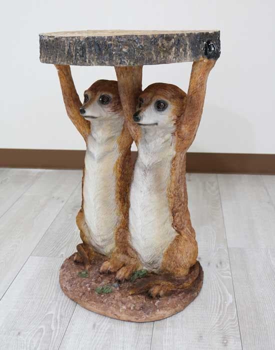 サイドテーブル ミーアキャット おしゃれ アニマル 動物 ソファ横 ポップ