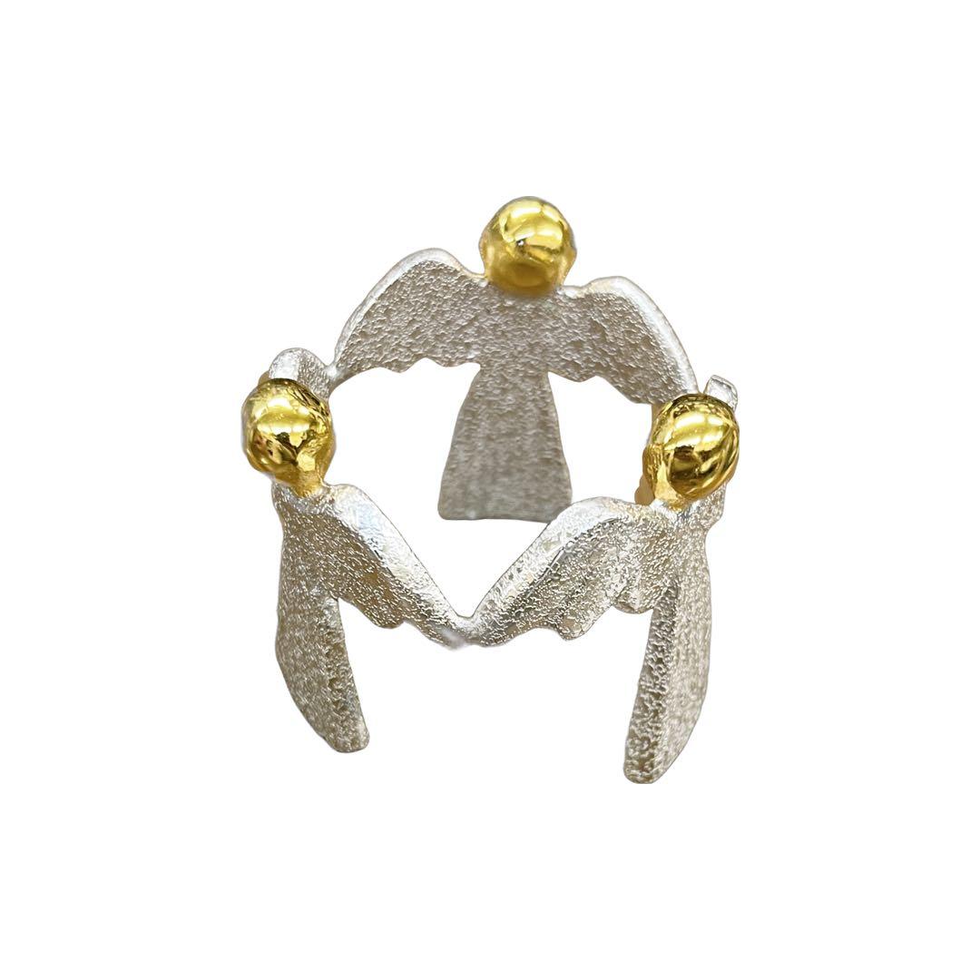 茶道具　蓋置　三天使　クリスマス