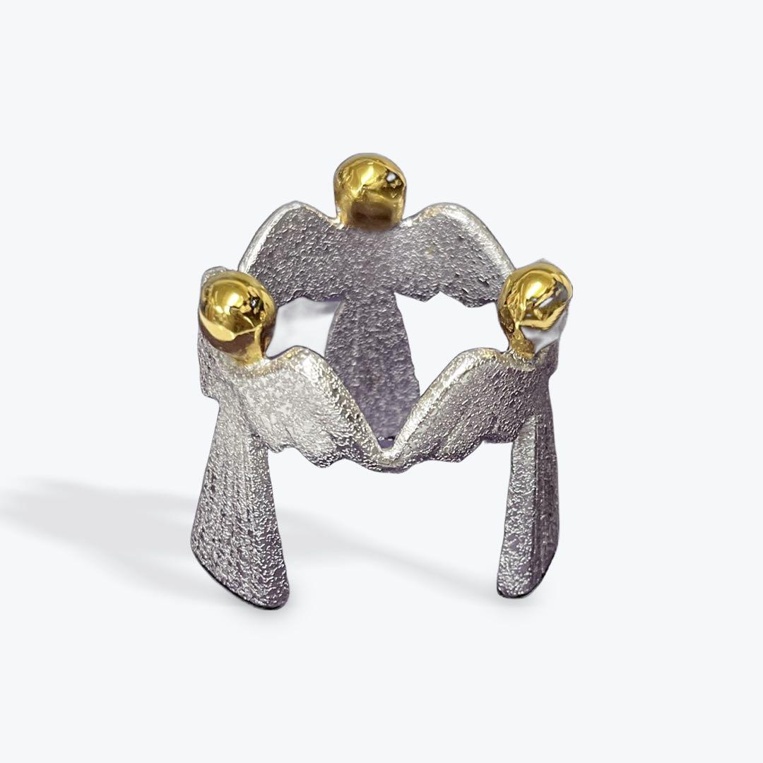 茶道具　蓋置　三天使　クリスマス