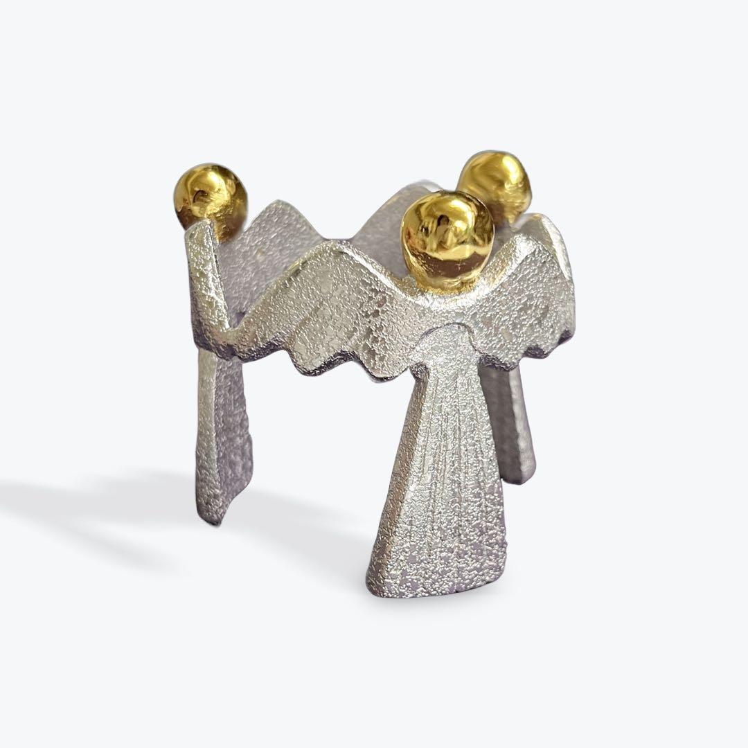 茶道具　蓋置　三天使　クリスマス