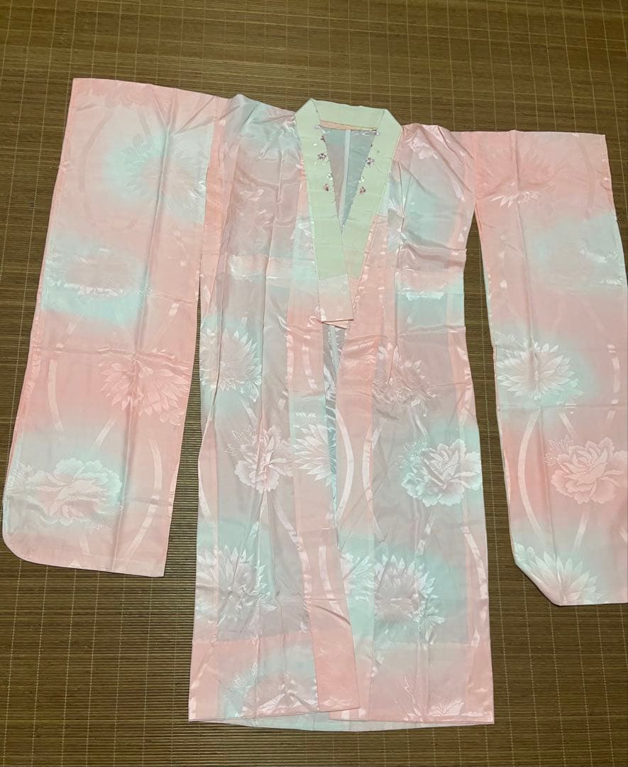 BC！総絞り　振袖　青　長襦袢セット