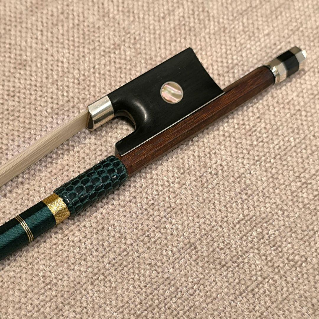 【オールド】フランス製 バイオリン弓 4/4 銀黒檀 修復済み