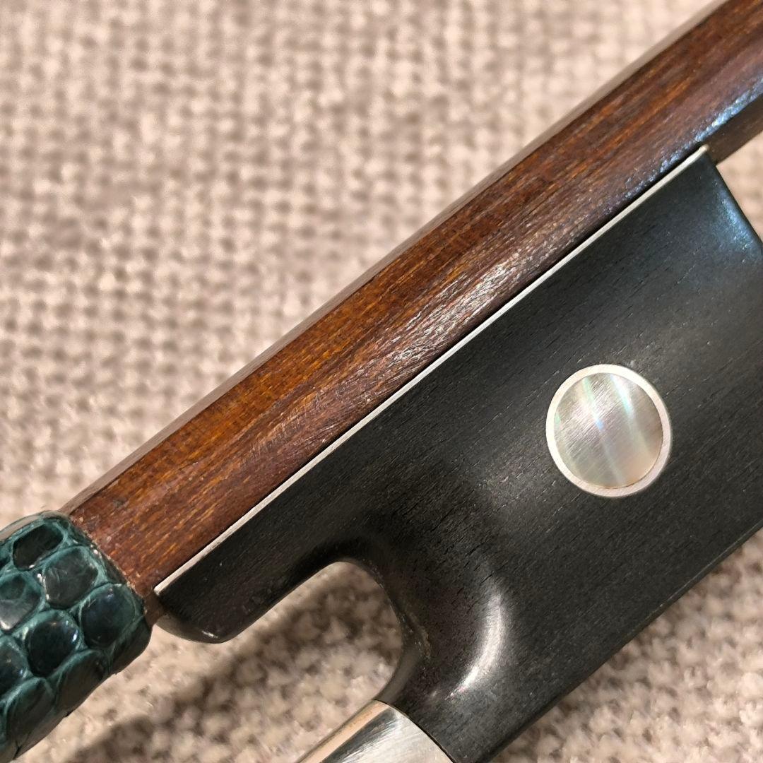 【オールド】フランス製 バイオリン弓 4/4 銀黒檀 修復済み