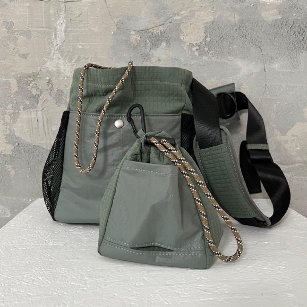 ◆paw’s living お散歩用 ウォーキングバッグ＋プープバッグ カーキ