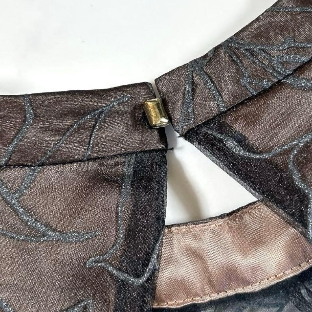 LILY BROWN　エンボスオーガンジーLilyグリッタードレス　ブラック　0