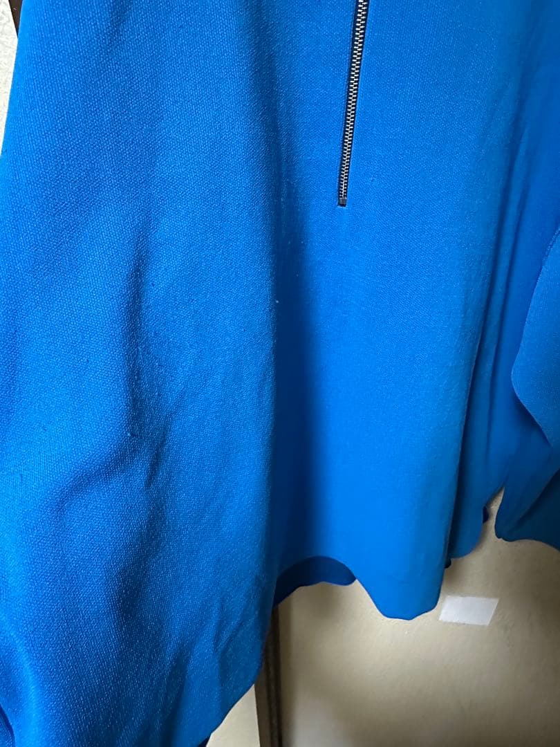 ダブルフェイスハーフジッププライムオーバーニットポロシャツ