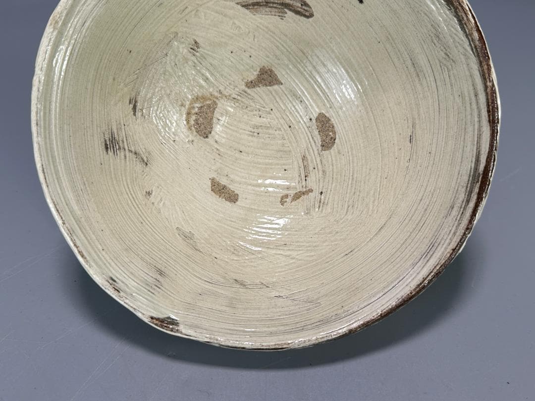 日本美術　江戸時代　対州　対馬　刷毛目　茶碗　書留共箱付　美品