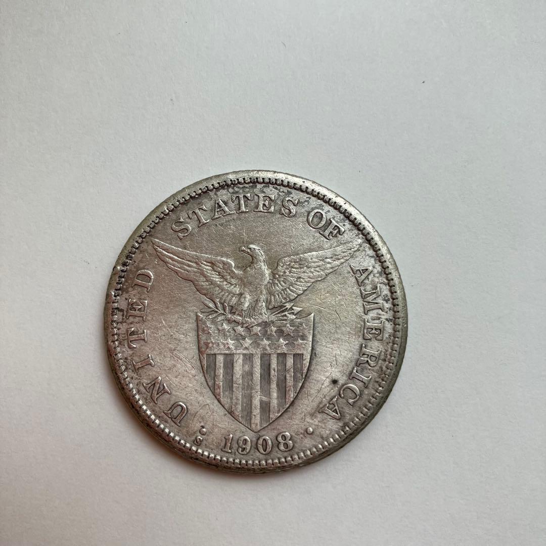 【軽部剛さま専用】1908年 フィリピン 1ペソ 通貨 2枚セット