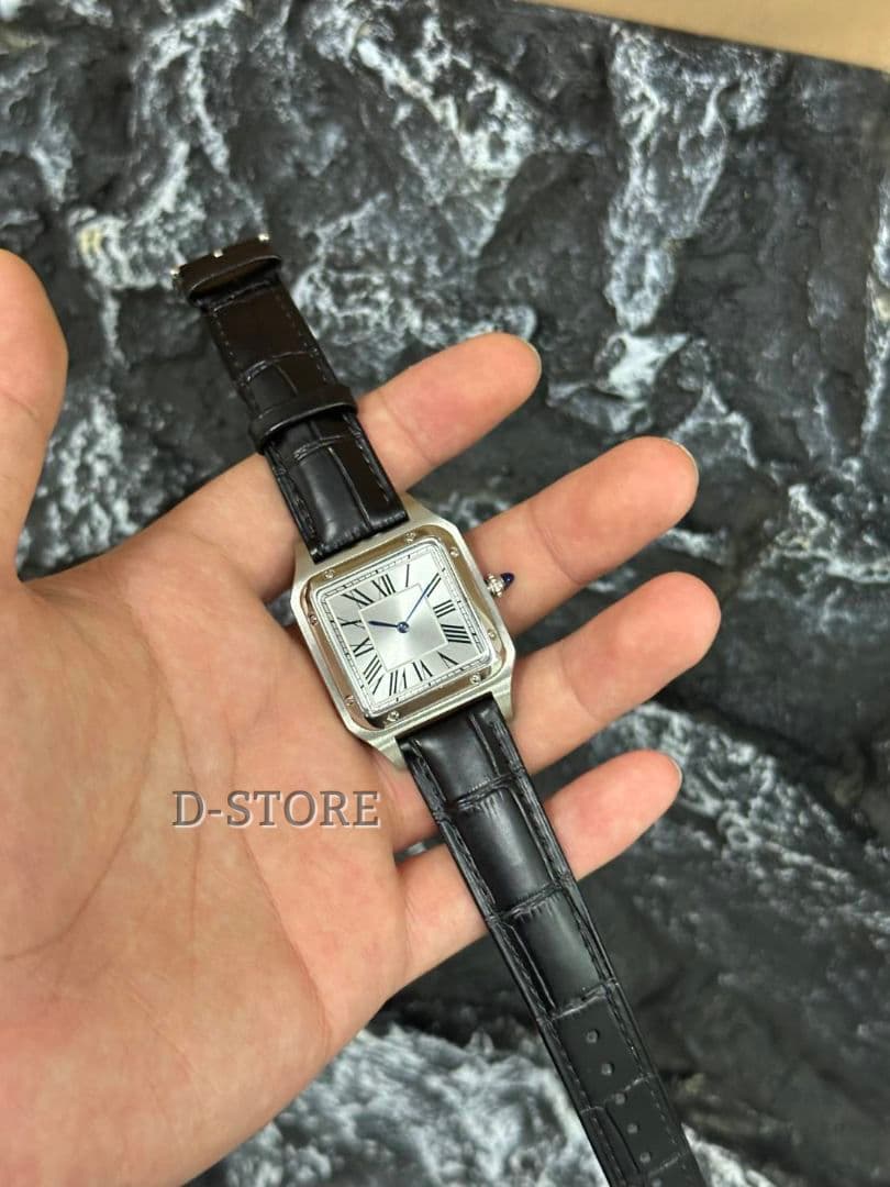 クォーツ腕時計 レザーベルト サントス デュモン オマージュウォッチ