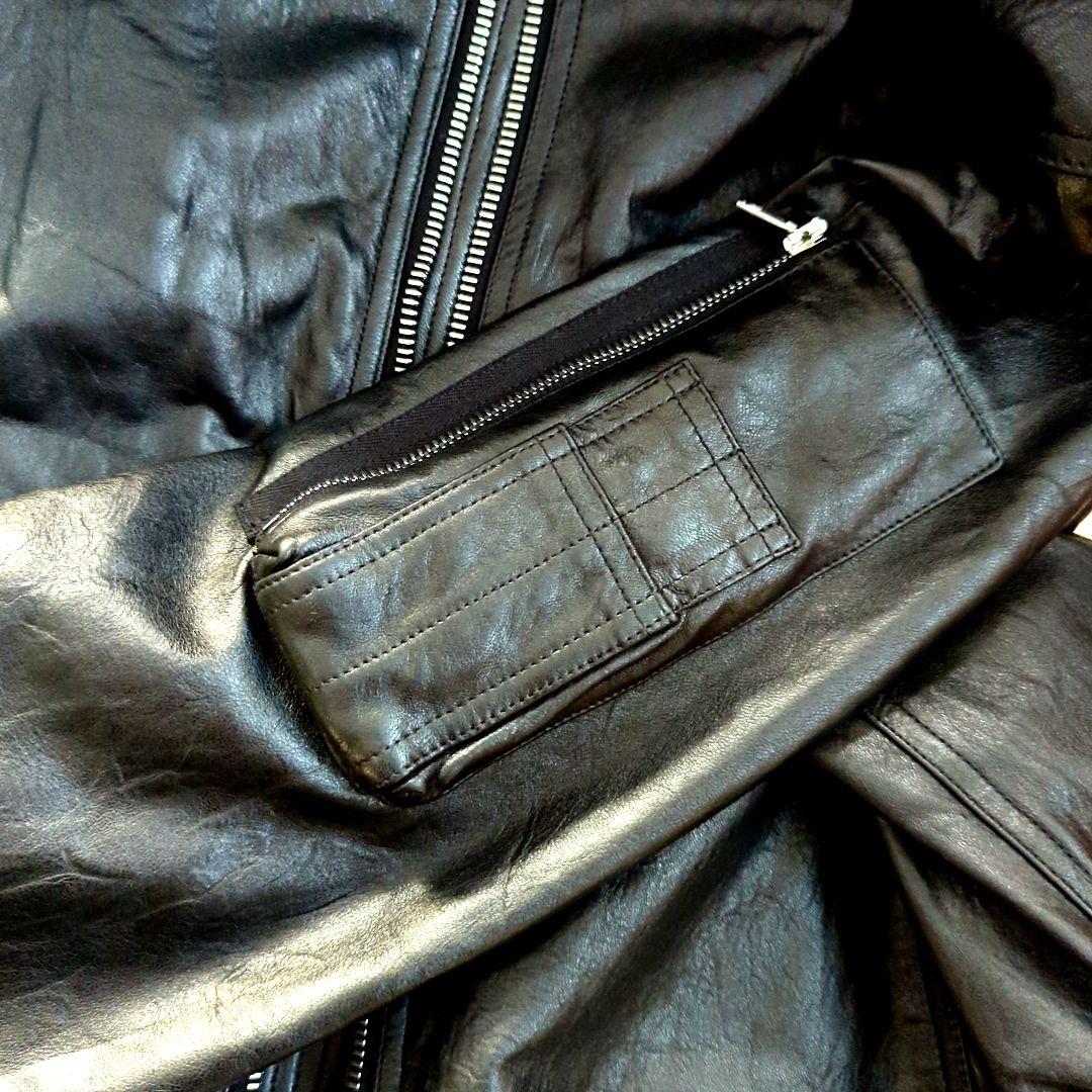 新品　2024F/W　リックオウエンス　クラシック　フライト　レザージャケット