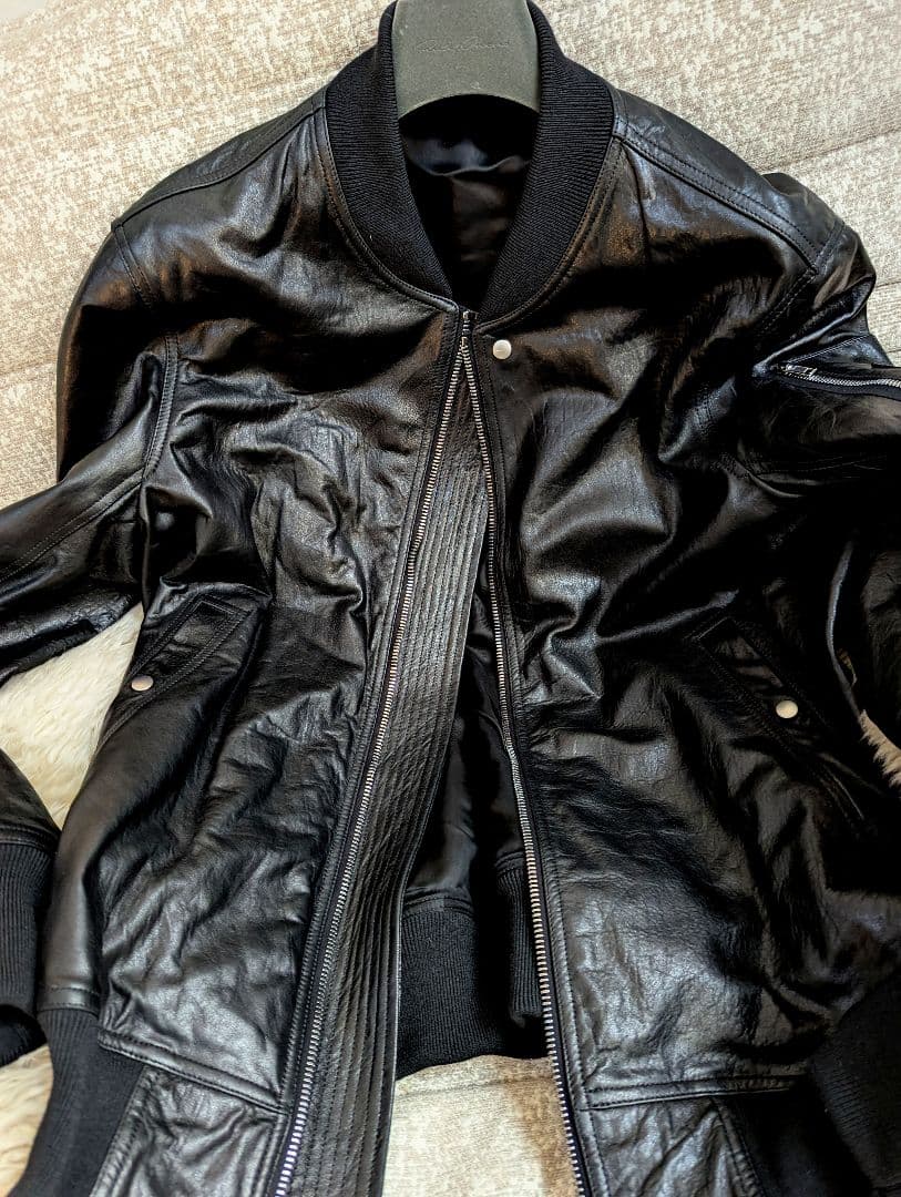 新品　2024F/W　リックオウエンス　クラシック　フライト　レザージャケット