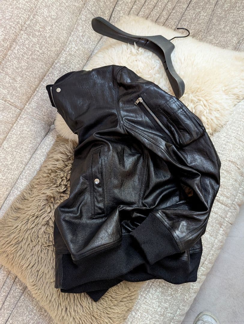 新品　2024F/W　リックオウエンス　クラシック　フライト　レザージャケット