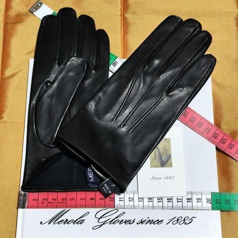 メローラ ナッパ黒 ライニングなし グローブ 革手袋 MEROLA