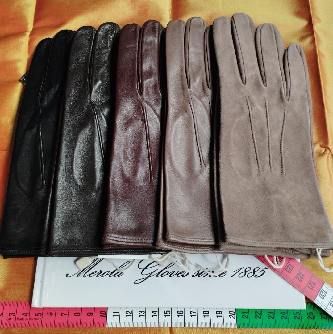 メローラ ナッパ黒 ライニングなし グローブ 革手袋 MEROLA