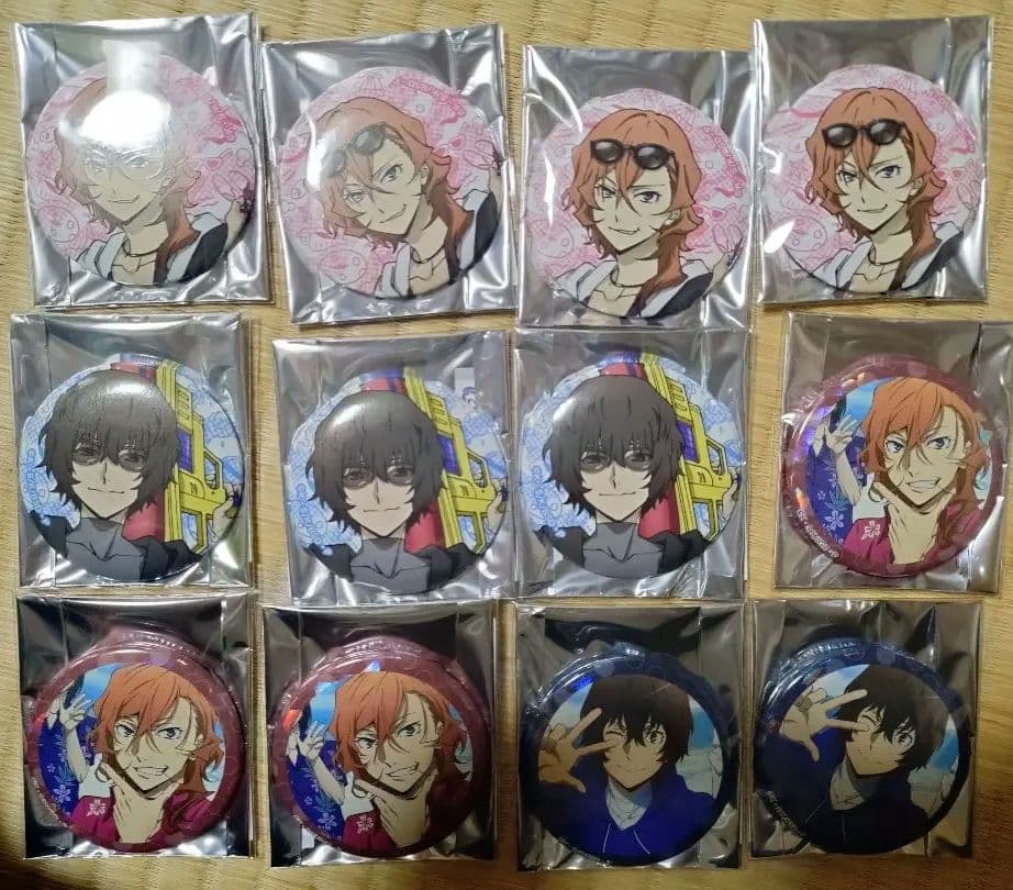 太宰　太宰治　缶バッジ　文豪ストレイドッグス　中也　中原中也　八周年