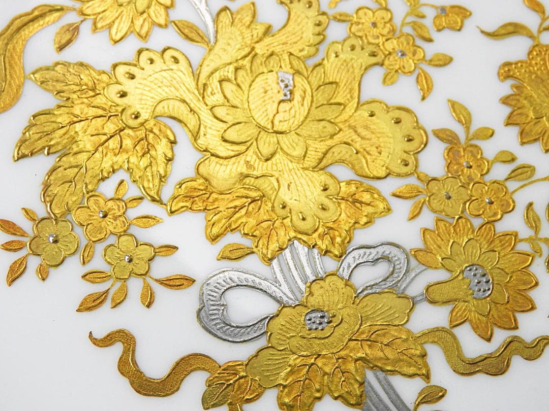 ミントン ティファニー特注 金彩プラチナ キャビネット プレート