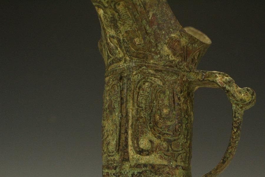 中国美術 青銅 爵(HA509)